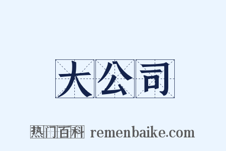 大公司是什么意思的图片